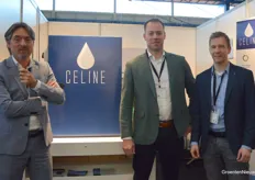 Simon Meijer (CE-Line), Remco Zuijderwijk (Royal Brinkman) and Wilco Dijkstra of (CE-Line). CE-Line recently installed the first measuring system after already having tested it at growers.